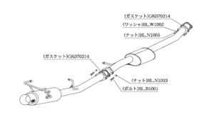 自動車関連業者直送限定 柿本 カキモト マフラー HYPER FULLMEGA N1+ Rev. NISSAN スカイラインクーペ ER34 2.5_NA FR 5MT/4AT (N31354)