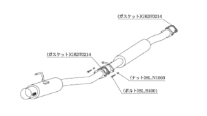 自動車関連業者直送限定 柿本 カキモト マフラー HYPER FULLMEGA N1+ Rev. NISSAN スカイラインクーペ CPV35 3.5_NA FR 5AT/6MT (N31366)