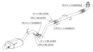 自動車関連業者直送限定 柿本 マフラー Kakimoto.R カキモトアール TOYOTA スターレット EP82 1.3_ターボ FF 5MT/4AT (TS336)