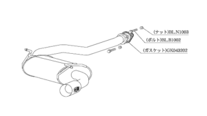 自動車関連業者直送限定 柿本 マフラー Kakimoto.R カキモトアール SUBARU プレオ RA1 0.66_マイルドチャージャー FF CVT (BS312)