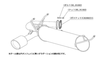 自動車関連業者直送限定 柿本 カキモト マフラー Class KR クラスケーアール NISSAN ジューク NISMO NF15 1.6_ターボ 4WD (N71397)_画像2