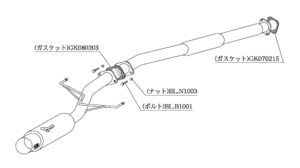 自動車関連業者直送限定 柿本 HYPER FULLMEGA N1+ Rev. MITSUBISHI ランサーエボリューションⅦ/Ⅷ/ⅧMR CT9A 2.0_ターボ 4WD (M31307)