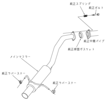 自動車関連業者直送限定 HKS Silent Hi-Power サイレントハイパワー HONDA ホンダ フィットハイブリッド GP5 LEB-H1 13/09- (32016-AH031)_画像3