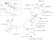 自動車関連業者直送限定 HKS Cool Style II クールスタイル2 マフラー スズキ ハスラー MR41S R06A(TURBO) 15/12-20/01 (31028-AS010)_画像2