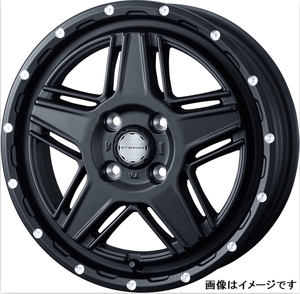 【個人宅発送可能】Weds WEDS ADVENTURE MUD VANCE 07 マットヴァンス 07 15X4.5J +45 4穴 PCD100 FULL MAT BLACK ホイール 1本 (40530)