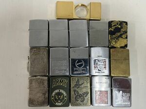 505h ZIPPO ジッポ オイルライター 喫煙具 喫煙グッズ まとめ 15本 時計型 未使用 使用済み 混在 