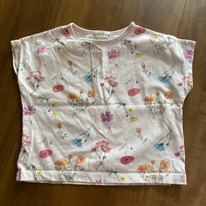 半袖Tシャツ Tシャツ 半袖 子供服 カットソー トップス 花柄　女の子　ブランシェス　100