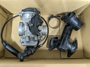 ビラーゴ250　サイド出しマニホールド、キャブレターセット　サイドキャブ　チョッパー　ルネッサ　SRV ドラッグスター