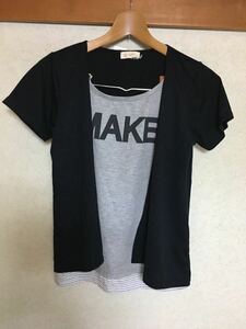 ECOMARCHEのアンサンブル風半袖Ｔシャツ　NO.1（未使用品）