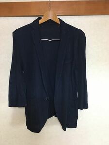 MICHEL KLEIN PARIS　メッシュ麻入りニットジャケット　（夏用7分袖）日本製　　　