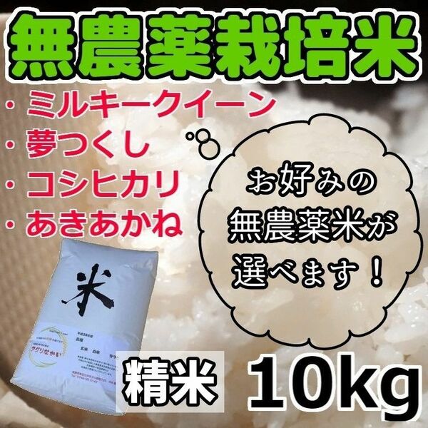 令和5年産【選べる無農薬米】無農薬栽培米 [精米] 10kg