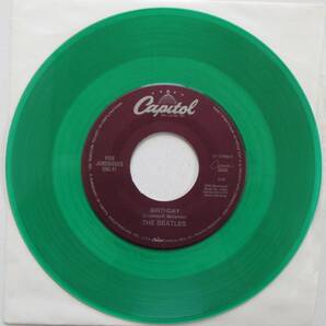 【未使用】ビートルズ（BEATLES）ジュークボックス用カラーシングルレコード３枚組の画像2