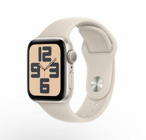 Apple Watch SE GPSモデル 40mm スターライトアルミニウムケーススターライト　ソロループシリコンバンド