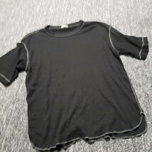 Y3　GU　ジーユー　ワッフル　Tシャツ　サイズL　黒　まとめ買いがお得_画像1