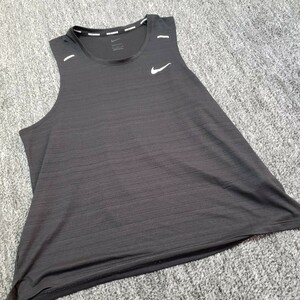 Y7 NIKE running DRI-FI T-shirt men's black size L bulk buying . profit 