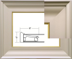 油彩額縁　油絵額縁　フレーム　サイズ　Ｆ６　３４０７　シャンペンゴールド　日本画兼用　(別注可・深型不可)　受注生産品