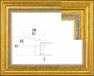 油彩額縁　額縁　軽量タイプ　フレーム　サイズ　F4　８１６４　ゴールド　新品