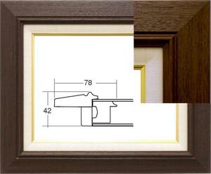 油彩額縁　油絵額縁　フレーム　サイズ　Ｆ１０　３４２７　ブラウン