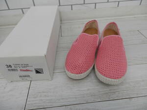 Rivieras riviera туфли без застежки размер 38 Япония размер примерно 24.3cm Loafer обувь сетка женский розовый CLASSIC 20° обувь [S105]