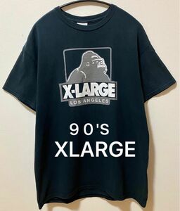 ９０'S XLARGE エクストララージ ビッグロゴプリントTシャツ 丸胴ボディ