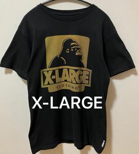 X-LARGE エクストララージ ビッグブランドロゴTシャツ　染み込みプリント　丸胴ボディ　メキシコ製