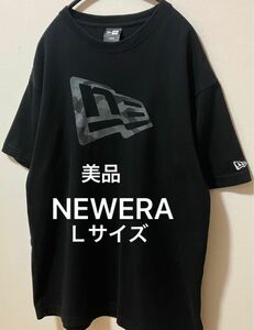 美品　NEWERA ニューエラ　カモ柄　ブランドロゴ　ヘビーウェイトTシャツ