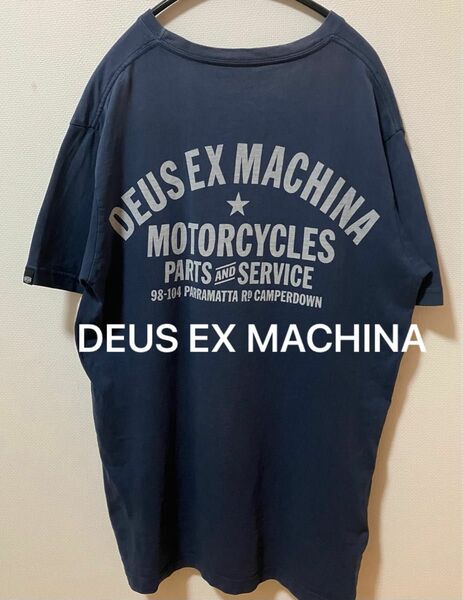 DEUS EX MACHINA デウスエクスマキナ　ブランドロゴTシャツ　バックプリントTシャツ　染み込みプリントTシャツ