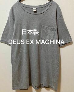 日本製　DEUS EX MACHINA デウスエクスマキナ　刺繍ロゴポケットTシャツ　