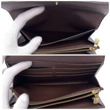 極美品　ルイヴィトン　Louis Vuitton　ポルトフォイユ サラ ダミエ　エベヌ 長財布　二つ折り_画像8