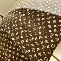 【1円　希少】　ルイヴィトン　Louis Vuitton　日傘　傘　モノグラム　パラプルュイ　総柄　木製 梅雨　雨_画像3