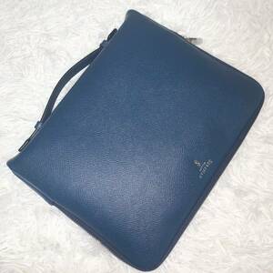  rare Italy made SERAPIAN Sera Piaa n clutch bag second bag tablet case original leather navy navy blue color keep hand attaching 1 start 