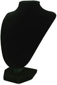 (アウプル) ネックレス トルソー アクセサリー ジュエリー ディスプレイ 展示 (黒 (ベルベット), S (21cm)