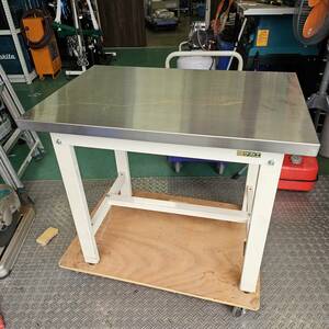  used good goods [ Sakae ] stainless steel working bench work table 90×60×74cm withstand load 350kg receipt correspondence 
