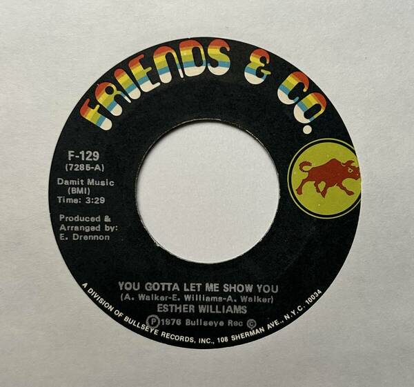 Esther Williams 「You Gotta Let Me Show You / Last Night Changed It All (I Really Had A Ball)」 funk45 soul45 7インチ