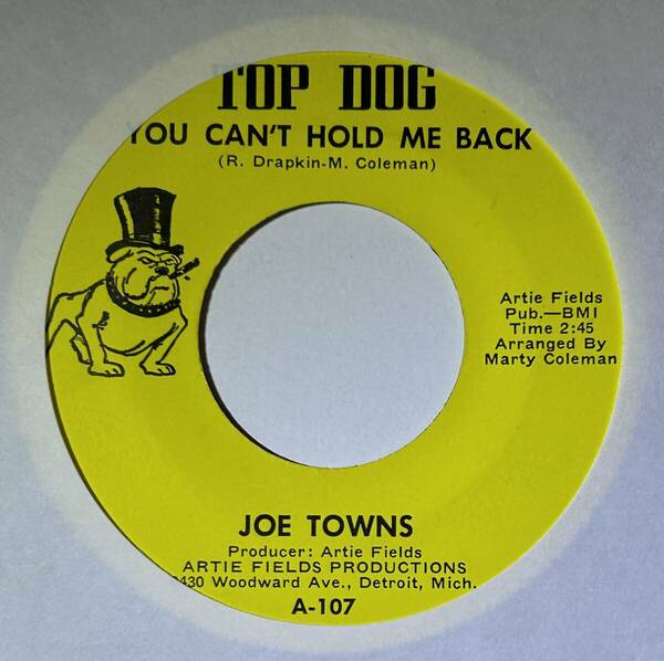 Joe Towns 「You Can't Hold Me Back / Busy Signal」 funk45 soul45 deep funk 7インチ