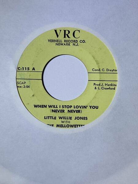 Little Willie Jones 「When Will I Stop Lovin' You / You're Welcome To Try」 funk45 soul45 7インチ ドラムブレイク