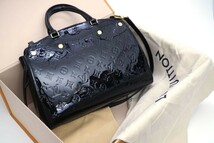 【使用わずか 極美品】 ルイヴィトン Louis Vuitton モノグラム ヴェルニ ブレア MM ノワール 2WAY ハンドバッグ 定価約31万 3001_画像3