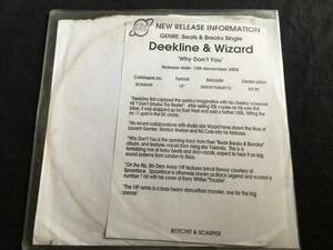 ★Deekline And Wizard / Why Don't You PROMO 12EP★Qsmy6★ UK Breaks ブレイクビーツ