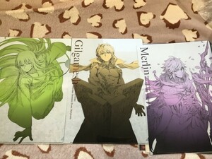 d025クリアファイル　FGO Fate Grand Order 　絶対魔獣戦線バビロニア ローソン　全3枚セット　ギルガメッシュ　エルキドゥ　マーリン