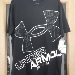 【新品】◆アンダーアーマー UNDER ARMOURロゴ入◆ドライ半袖 Tシャツメンズ黒（Ｌ）◆〒185の画像7