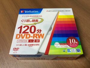 三菱 Verbatim DVD-RW 4.7GB 10枚 1-2倍速 プリンタブル VHW12NP10V1