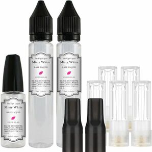 MisyWhite 85ml ベースリキッド 60:40 ＆ プルームテックプラス with2 互換カートリッジ5本 VAPE