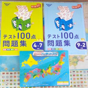 ベネッセ 進研ゼミ 小学講座 3年生 テスト100点問題集 2冊セット 都道府県パズル付き