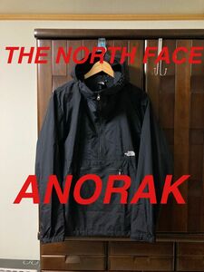 美品 THE NORTH FACE ノースフェイス コンパクトアノラック ジャケット パーカー NP22333 ブラック Lサイズ