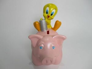 ルーニー・テューンズ トゥイーティー フィギュア Looney Tunes 貯金箱 コインバンク 豚 ピッグ 中古