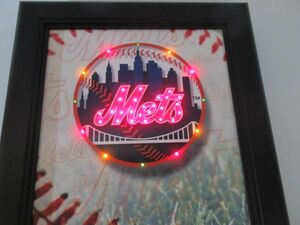 メッツ MLB LED ピクチャー NY ニューヨーク・メッツ PICTURE 壁掛け ディスプレイ インテリア オブジェ 電飾 野球 アメリカン 店舗 飾り