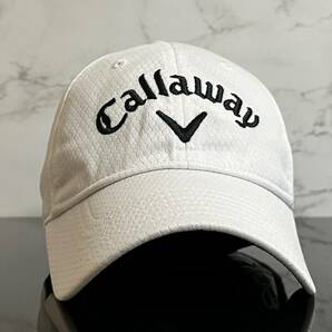 【未使用品】66E★Callaway Golf キャロウェイ ゴルフ キャップ 帽子 CAP 上品で高級感のあるホワイトのポリエステル素材♪《FREEサイズ》の画像1
