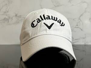【未使用品】66E★Callaway Golf キャロウェイ ゴルフ マーカー用マグネット付きキャップ 帽子 CAP ホワイトにシリーズロゴ《FREEサイズ》