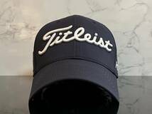 【未使用品】363KB★Titleist タイトリスト ゴルフ キャップ 帽子 CAP 上品で高級感のあるネイビーにシリーズロゴとFJロゴ♪《FREEサイズ》_画像2