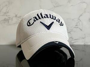 【未使用品】25B 訳あり★Callaway Golf キャロウェイ ゴルフ 帽子 上品で高級感のあるホワイトのクッションメッシュ素材《FREEサイズ》